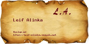 Leif Alinka névjegykártya